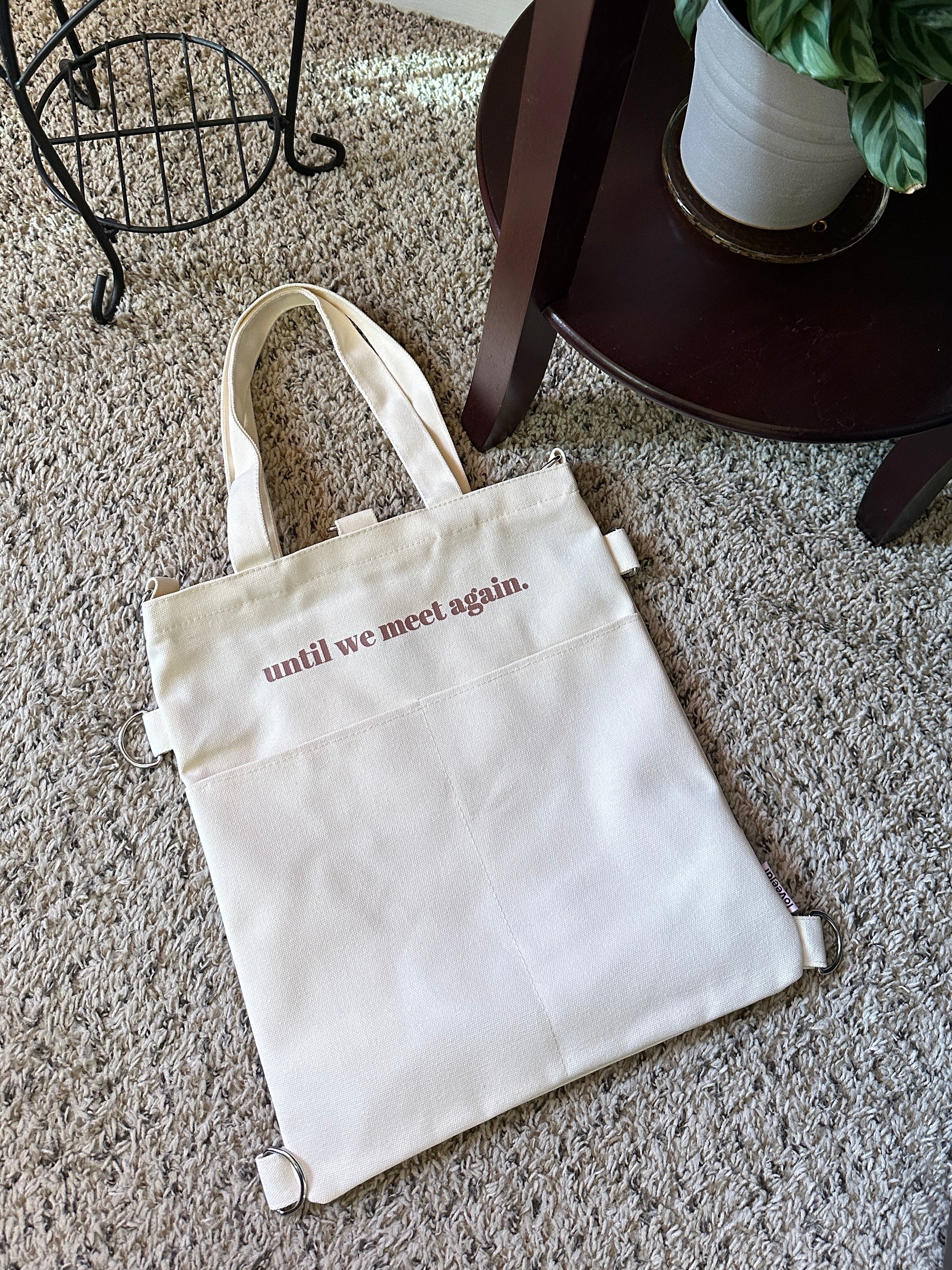 Minimalist Score 1.2 Design White Organic fashion tote bag