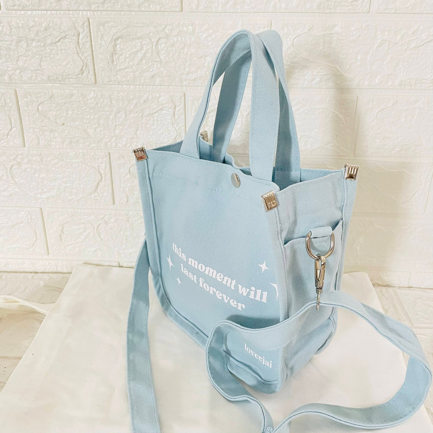 THIS MOMENT Mini Crossbody (Light Blue)
