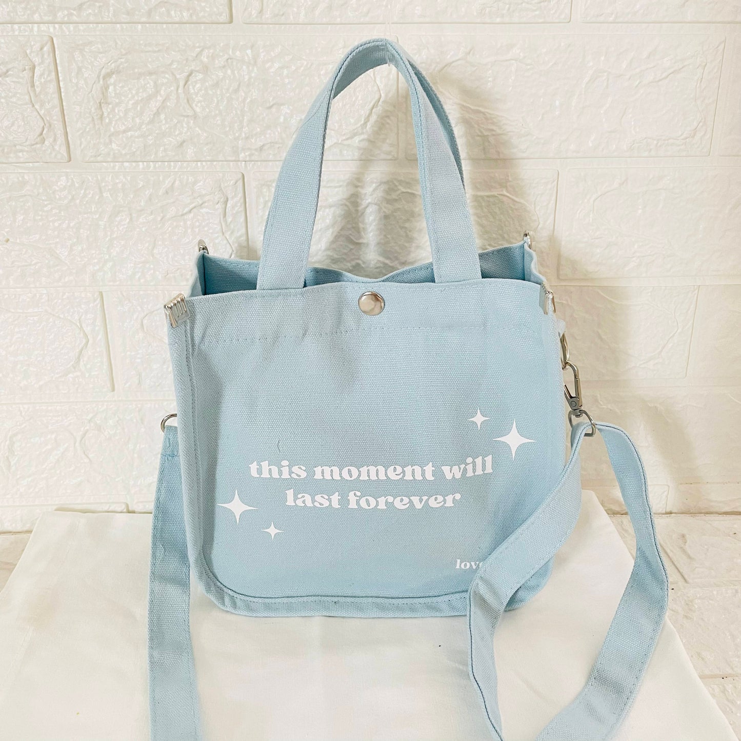 THIS MOMENT Mini Crossbody (Light Blue)