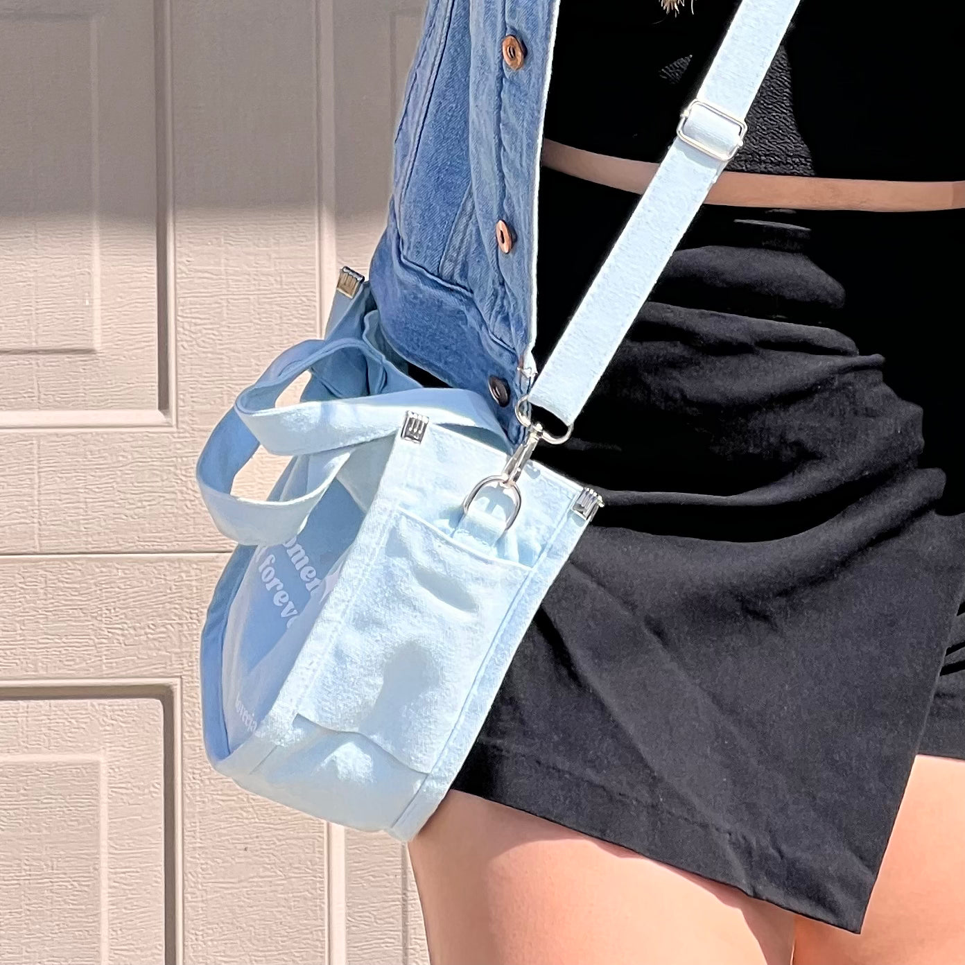 THIS MOMENT Mini Crossbody (Light Blue)