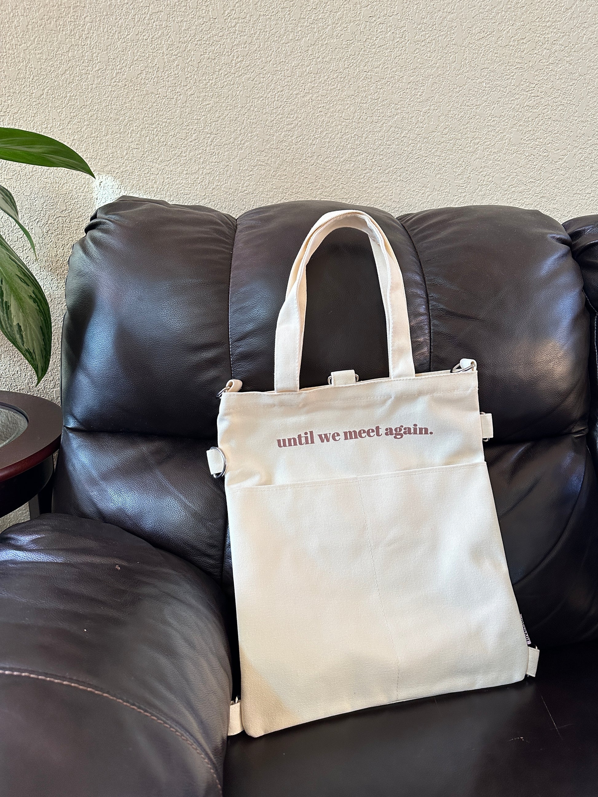 Minimalist Score 1.2 Design White Organic fashion tote bag