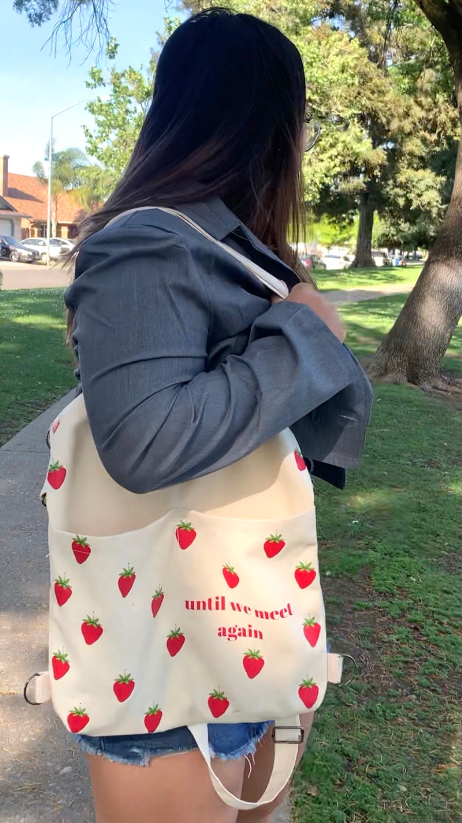 Strawberry with QUOTE Tote – Loveejai